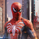 Spider-Man stands in Time Square surveying datamined game files.